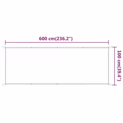 vidaXL Vertical Awning Oxford Fabric Awning Privacy Screen Multi Colours/Sizes - light green, 100 x 600 cm - Additional view 3