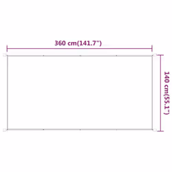 vidaXL Vertical Awning Oxford Fabric Patio Balcony Awning Multi Colours/Sizes - light green, 140 x 360 cm - Additional view 3
