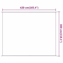 vidaXL Vertical Awning Oxford Fabric Patio Balcony Awning Multi Colours/Sizes - light green, 300 x 420 cm - Additional view 3