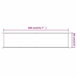 vidaXL Vertical Awning Oxford Fabric Patio Balcony Awning Multi Colours/Sizes - terracotta, 60 x 360 cm