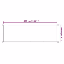 vidaXL Vertical Awning Oxford Fabric Awning Privacy Screen Multi Colours/Sizes - terracotta, 100 x 800 cm - Additional view 3