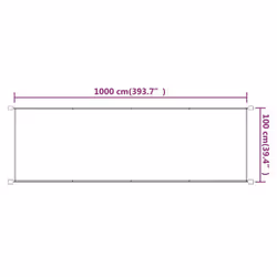 vidaXL Vertical Awning Oxford Fabric Awning Privacy Screen Multi Colours/Sizes - terracotta, 100 x 1000 cm - Additional view 3
