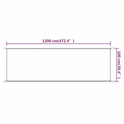vidaXL Vertical Awning Oxford Fabric Awning Privacy Screen Multi Colours/Sizes - terracotta, 100 x 1200 cm - Additional view 3