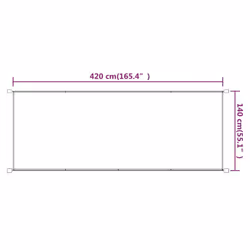 vidaXL Vertical Awning Oxford Fabric Patio Balcony Awning Multi Colours/Sizes - terracotta, 140 x 420 cm