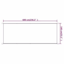 vidaXL Vertical Awning Oxford Fabric Awning Privacy Screen Multi Colours/Sizes - terracotta, 140 x 600 cm - Additional view 3