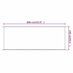 vidaXL Vertical Awning Oxford Fabric Awning Privacy Screen Multi Colours/Sizes - terracotta, 140 x 800 cm - Additional view 3
