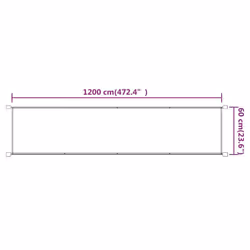 vidaXL Vertical Awning Oxford Fabric Awning Privacy Screen Multi Colours/Sizes - taupe, 60 x 1200 cm - Additional view 3