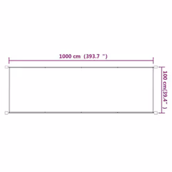 vidaXL Vertical Awning Taupe Oxford Fabric Balcony Privacy Protective Screen - Additional view 3