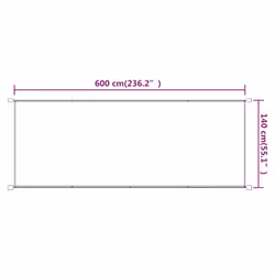 vidaXL Vertical Awning Oxford Fabric Awning Privacy Screen Multi Colours/Sizes - taupe, 140 x 600 cm - Additional view 3