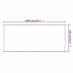 vidaXL Vertical Awning Oxford Fabric Awning Privacy Screen Multi Colours/Sizes - taupe, 180 x 1000 cm - Additional view 3