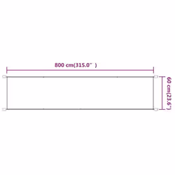 vidaXL Vertical Awning Oxford Fabric Awning Privacy Screen Multi Colours/Sizes - blue, 60 x 800 cm - Additional view 3