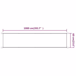vidaXL Vertical Awning Oxford Fabric Awning Privacy Screen Multi Colours/Sizes - blue, 60 x 1000 cm - Additional view 3