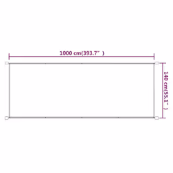 vidaXL Vertical Awning Oxford Fabric Awning Privacy Screen Multi Colours/Sizes - blue, 140 x 1000 cm - Additional view 3