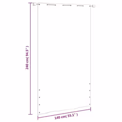 vidaXL Balcony Screen Oxford Fabric Fence Screen Multi Colours Multi Sizes - light green, 140 x 240 cm - Additional view 3