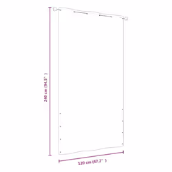 vidaXL Balcony Screen Oxford Fabric Fence Screen Multi Colours Multi Sizes - red, 120 x 240 cm - Additional view 4