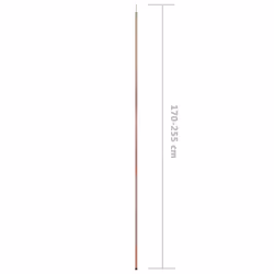 vidaXL Telescopic Tent Pole Galvanised Steel Adjustable Awning Poles Patio