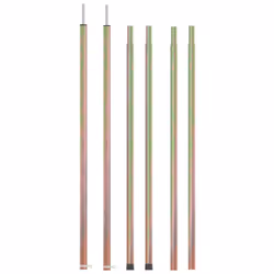 vidaXL 2x Telescopic Tent Poles Galvanised Steel Adjustable Awning Pole Patio - Additional view 4