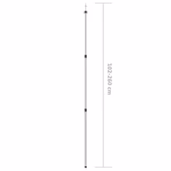 vidaXL Telescopic Tarp Pole Aluminum Adjustable Awning Poles Tent Stick Patio - Additional view 4