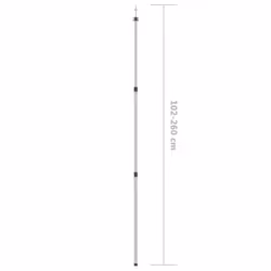 vidaXL 2x Telescopic Tarp Poles Aluminum Adjustable Awning Pole Tent Stick - Additional view 5