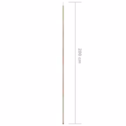 vidaXL Sunshade Sail Pole Galvanised Steel Outdoor Awning Tent Stick Sun Shade - Additional view 5