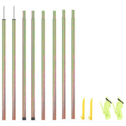 vidaXL 2x Sunshade Sail Poles Galvanised Steel Outdoor Tent Awning Stick Patio