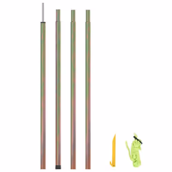 vidaXL Sunshade Sail Pole Galvanised Steel Sun Shade Outdoor Awning Tent Stick