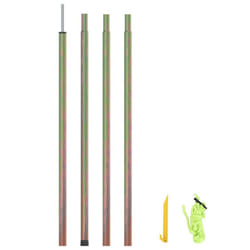 vidaXL Sunshade Sail Pole Galvanised Steel Sun Shade Outdoor Awning Tent Stick