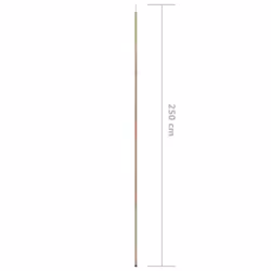 vidaXL Sunshade Sail Pole Galvanised Steel Sun Shade Outdoor Awning Tent Stick - Additional view 5