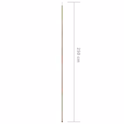 vidaXL Sunshade Sail Pole Galvanised Steel Sun Shade Outdoor Awning Tent Stick - Additional view 8