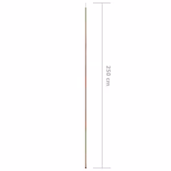 vidaXL 2x Sunshade Sail Poles Galvanised Steel Outdoor Patio Tent Awning Stick - Additional view 3
