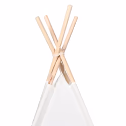 vidaXL Children Teepee Tent with Bag Peach Skin White Kid Baby Tipi Play House - Additional view 4