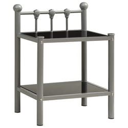 VidaXL 325073 nightstand/bedside table Grey, Black