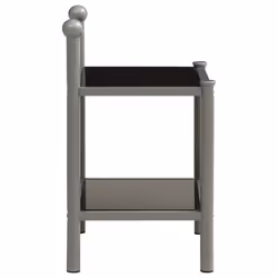 VidaXL 325073 nightstand/bedside table Grey, Black