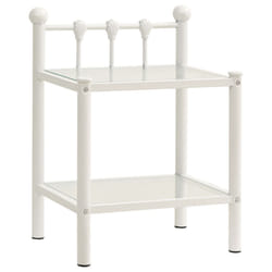 VidaXL 325074 nightstand/bedside table Transparent, White