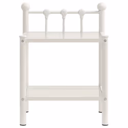 VidaXL 325074 nightstand/bedside table Transparent, White