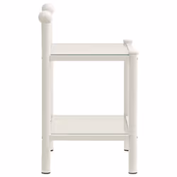 VidaXL 325074 nightstand/bedside table Transparent, White