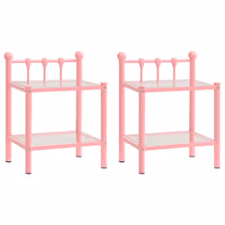 VidaXL 325079, Pink, Transparent, Glass, Metal, 450 mm, 345 mm, 605 mm, 2 pc(s)