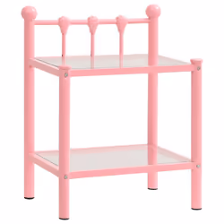 VidaXL 325079 nightstand/bedside table Pink, Transparent
