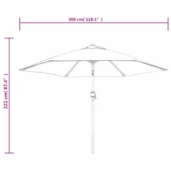 vidaXL Outdoor Parasol with Metal Pole Terracotta 300 cm Patio Home Umbrella - Additional view 7