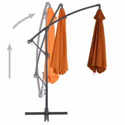 vidaXL Cantilever Garden Parasol with Aluminium Pole Umbrella Terracotta