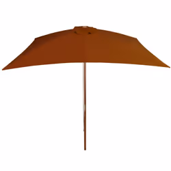 vidaXL Garden Parasol with Wooden Pole Sunshade Outdoor Umbrella Terracotta - Additional view 3