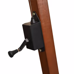 vidaXL Hanging Garden Parasol with Pole Umbrella Terracotta Solid Fir Wood - Additional view 6