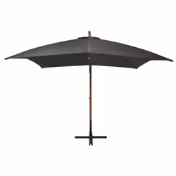 vidaXL Hanging Garden Parasol with Pole Umbrella Anthracite Solid Fir Wood - Additional view 2