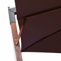 vidaXL Hanging Garden Parasol with Pole Umbrella Bordeaux Red Solid Fir Wood - Additional view 4