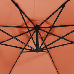 vidaXL Cantilever Garden Parasol with LED Lights and Steel Pole Terracotta - Additional view 7