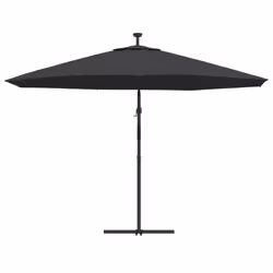vidaXL Cantilever Garden Parasol with LED Lights Canopy Outdoor Umbrella Black - Additional view 6