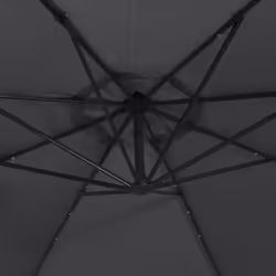 vidaXL Cantilever Garden Parasol with LED Lights Canopy Outdoor Umbrella Black - Additional view 8