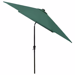 vidaXL Garden Parasol with LEDs and Steel Pole Sunshade Outdoor Umbrella Green - Additional view 6