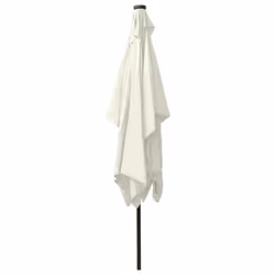 vidaXL Garden Parasol with LEDs and Steel Pole Sunshade Outdoor Umbrella Sand - Additional view 7