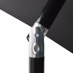 vidaXL Garden Parasol with LEDs and Steel Pole Outdoor Umbrella Anthracite - Additional view 8
